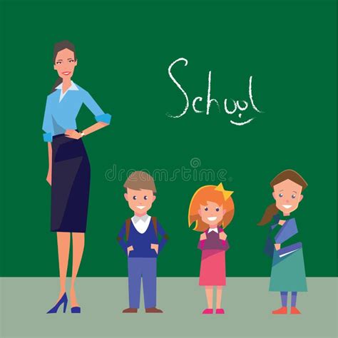 Back School Teacher Teaching Her Students Stock Vector 59 Off