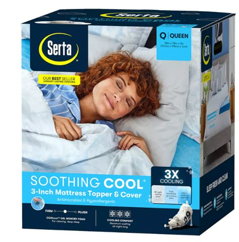 Serta® 3-inch Soothing Cool Gel Memory Foam Mattress Topper – FXI ...