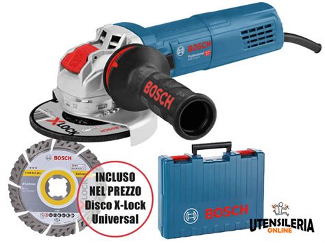 Smerigliatrice Angolare GWX 9 125 S X LOCK Bosch 900W Disco