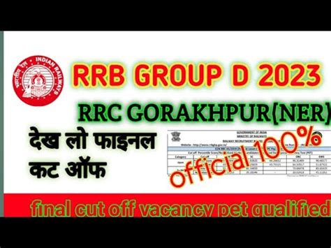 Rrc Gorakhpur Group D Cut Off 2022 Rrb Gorakhpur Cut Off 2022 Rrc