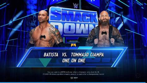 2K24 SMACKDOWN BATISTA VS TOMASSO CIAMPA YouTube