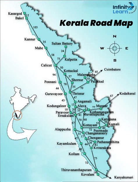 Map of Kerala | State, Districts Information and Facts