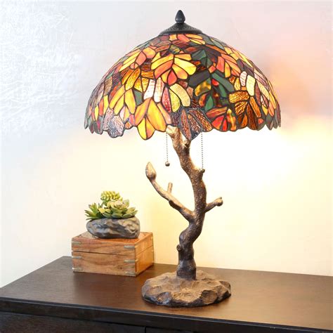 Copper Grove Eugenia Stained Glass 245 Inch Tiffany Style Lamp With