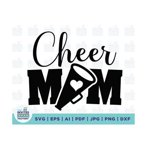 Cheer Mom Svg Cheerleader Svg Cut File For Cricut And Silh Inspire Uplift