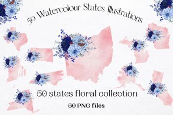 Watercolour States Collection By Aneta Design Tpt