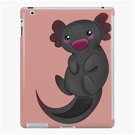 Cute Cartoon Axolotl Black Ipad Case Skin By Cryptick Redbubble