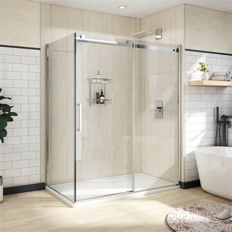 Hotaqi Factory L Shape Roller Shower Enclosures With Square Bar Sliding