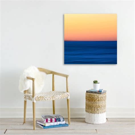 Items similar to Large Canvas Art Abstract Beach Photograph Minimalist ...