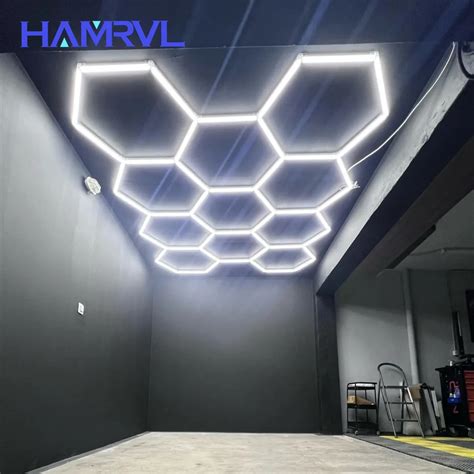 110v 240 Honeycomb Hexagonal Ceiling Light For Car Garage Lighting Car