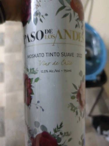 Paso De Los Andes Moskato Tinto Suave Vivino Canada