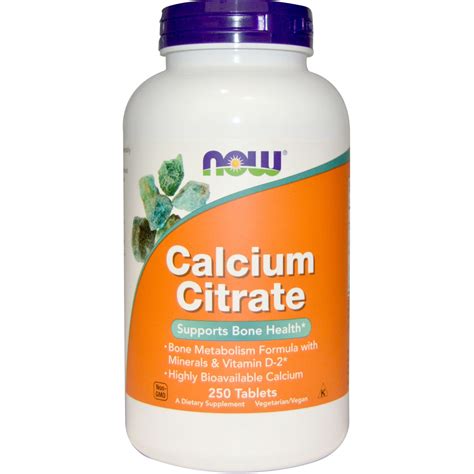 Now Foods Calcium Citrate 250 Tablets