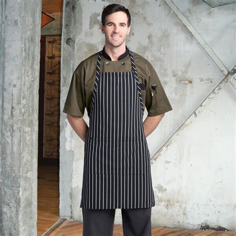 Uncommon Chef 3018 Black And White Chalk Stripe Customizable Poly