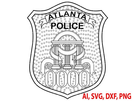 Atlanta Police Badge, Logo, Seal, Custom, Ai, Vector, SVG, DXF, PNG ...