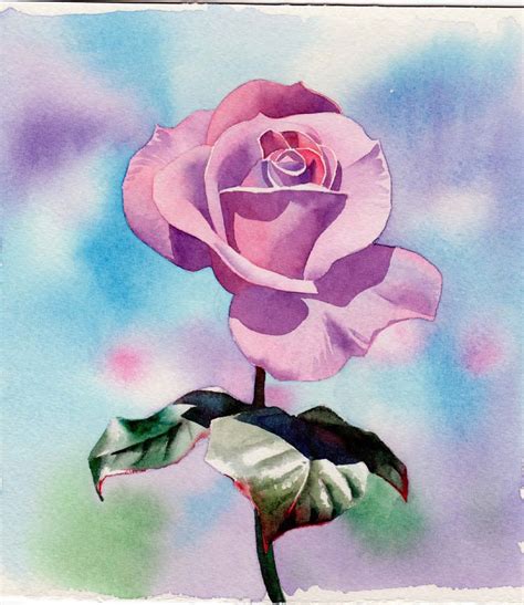 Watercolour Painting Demonstration Perfectly Pink Rose