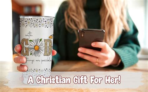 Amazon HOMISBES Christian Gifts For Women With God All Things