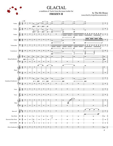 Partitura De Vuelie Frozen