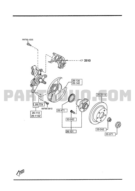 2 CHASSIS AXLE SUSPENSION BRAKE STEERING Mazda MX 6 Canada 1997