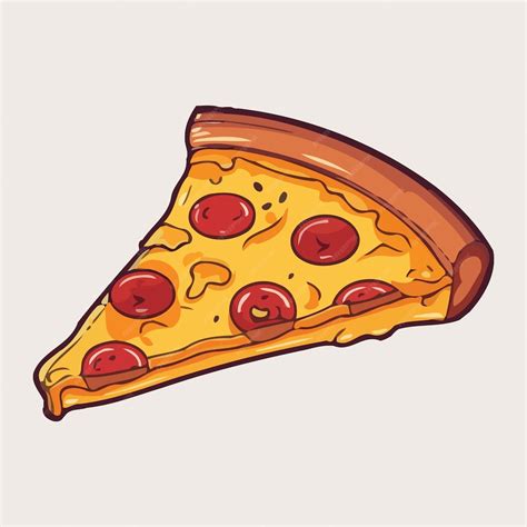 Premium Vector Slice Of Pizza Vector Illustration