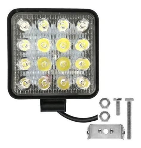 Farol De Milha Off Road Leds Quadrado Epistar Outros