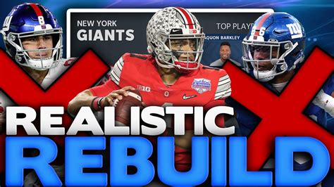 Realistic Rebuild Of The New York Giants Barkley Is Out And Fields