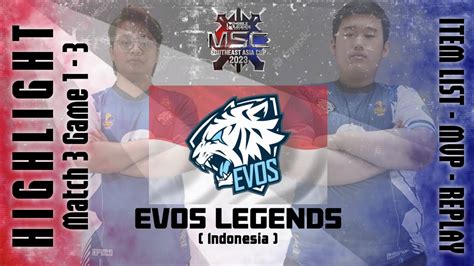 Highlight Game Evos Legends Vs Fenix Esports Mlbb Southeast Asia