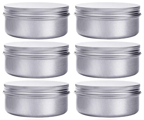 4 Ounce Aluminum Cans 120 Ml Screw Lid Metal Storage Tins Containers For Storing