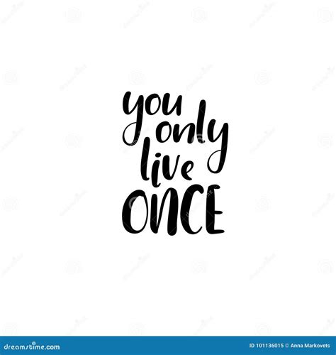 You Only Live Once Handwritten Phrase Lettering Design Vector