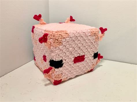 Minecraft Crochet Block Series Part Axolotl Block Pattern In