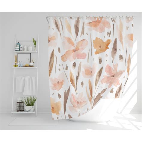 Pink Watercolour Shower Curtain