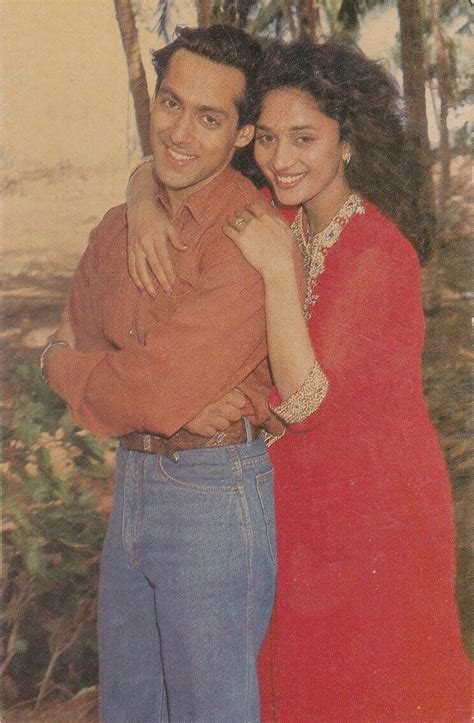 Salman Khan Madhuri Dixit Bollywood Couples Beautiful Bollywood