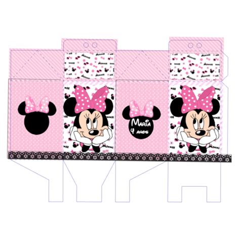 10 Caixas Milk Personalizadas MINNIE ROSA Lembrancinha Infantil Arte