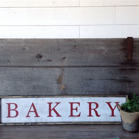 Bakery Sign Horizontal Bakery Wood Sign Farmhouse Signs - Etsy