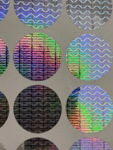 PVC Glossy Round Void Hologram Stickers For Packaging Packaging Type