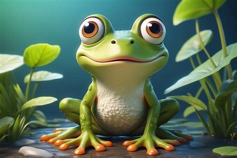 Premium Vector Cute Cartoon Frog