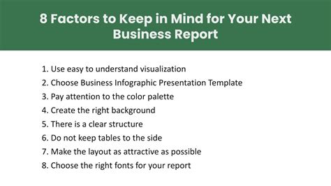 Ppt 8 Factors To Keep In Mind For Your Next Business Report