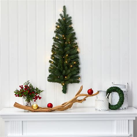 30 Wall Mounted Christmas Tree With Lights Decoomo