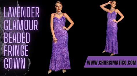 Charismatico Lavender Glamour Cascade Beaded Fringe Pageant Gown Youtube