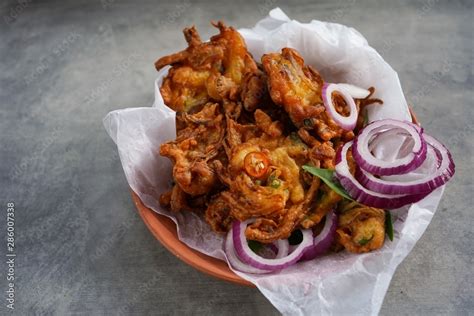 Gluten Free Onion Fritters Kerala Ulli Vada Made Of Chickpea Flour