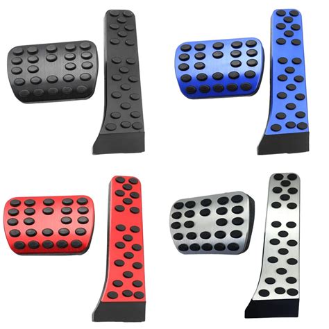 2pcs Aluminum Car Pedals Foot Brake Accelerator Gas Pedal Pad Cover For