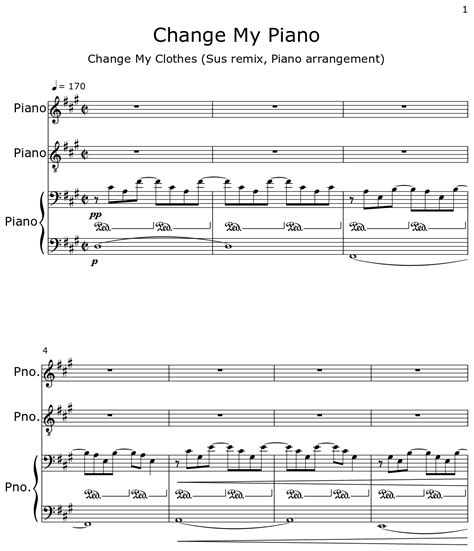 Change My Piano - Sheet music for Piano