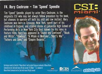 2004 Strictly Ink CSI Miami Series 1 Starring Cast Profiles Gold Foil