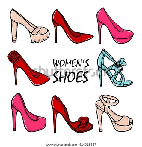 Beautiful Hand Drawn Womens High Heel Stock Vector Royalty Free