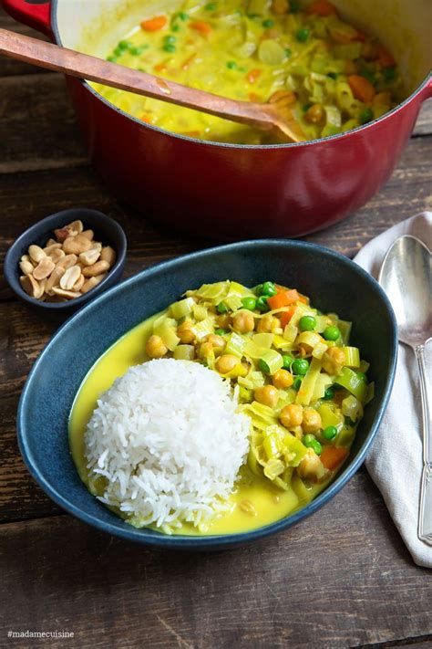 Blumenkohl Curry Mit Erbsen Karotten Paprika Madame Cuisine Artofit