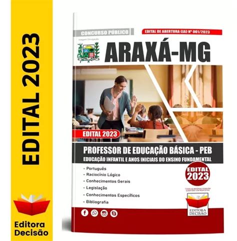 Concurso Araxá Mg Professor De Educação Básica Peb Educação