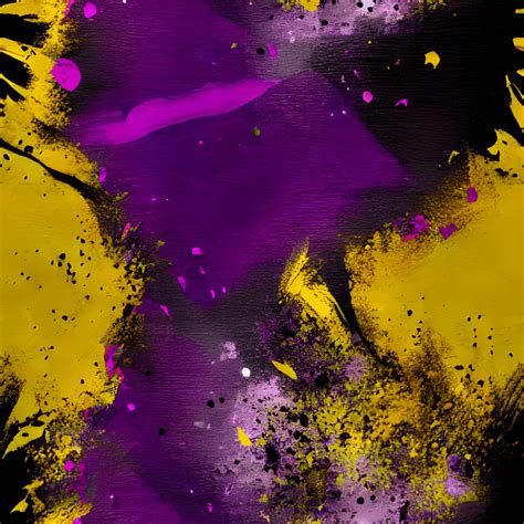 Yellow White Purple And Black Abstract Background With Oil Paint