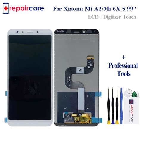 Xiaomi Mi A2 MIA2 LCD 디스플레이 디지타이저 터치 스크린 어셈블리 Xiaomi Mi 6X MI6X 교체 수리