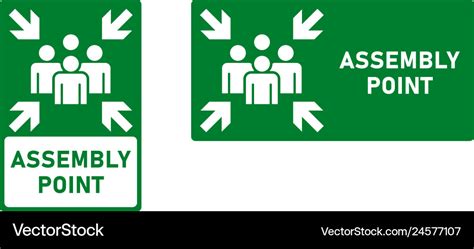 Assembly Meeting Point Icon Vertical And Vector Image