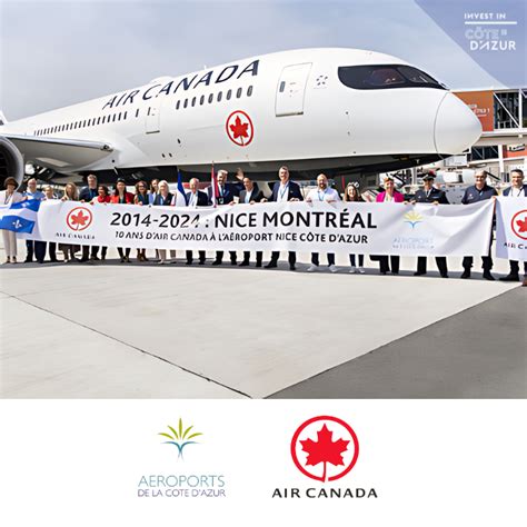 Air Canada à Nice 10e Anniversaire De La Liaison Nice Montréal