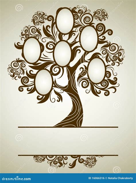 Vector Family Tree Design With Frames Stock Vector - Illustration of ...