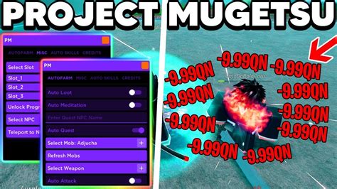 NEW Project Mugetsu Script Hack GUI BEST Auto Farm Kill Aura